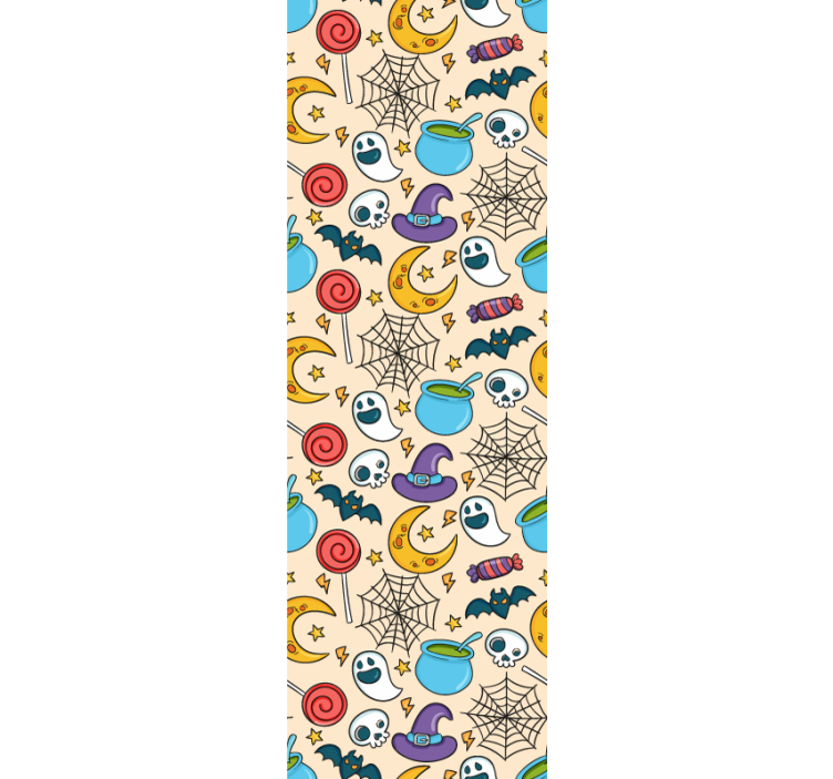 Tapeta Halloween upiorny kolorowy wzór - TenStickers