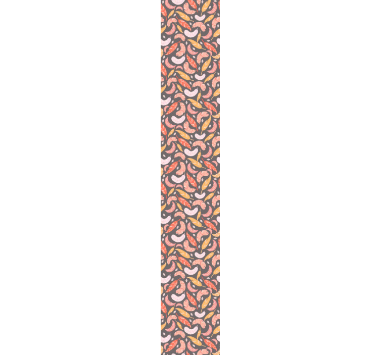 Tapeta liście kolorowy wzór piór - TenStickers