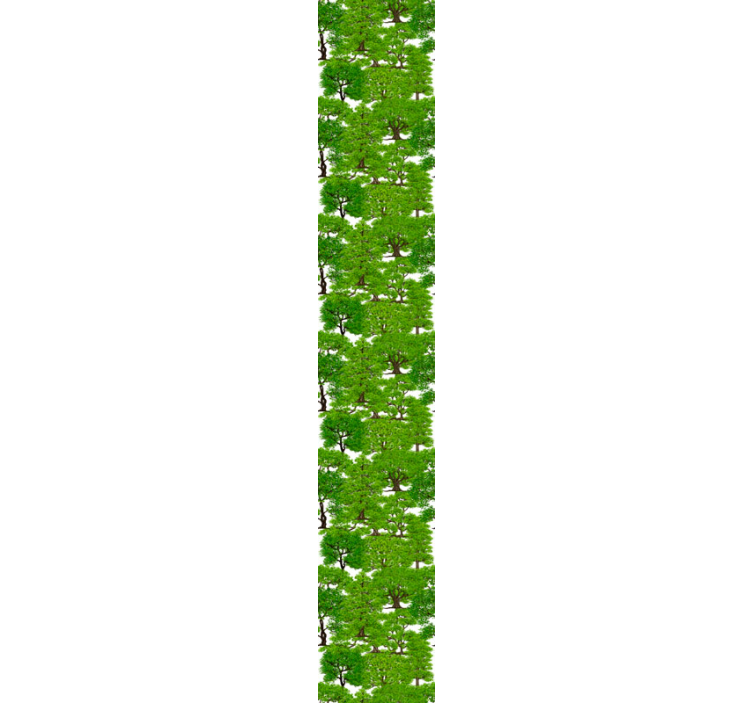 Tapeta drzewa Zielony las z drzewami - TenStickers