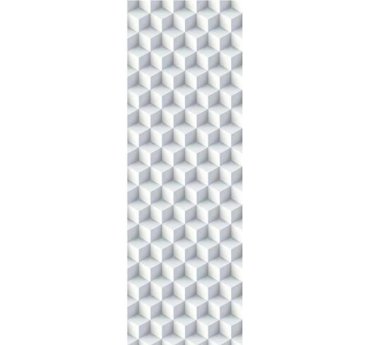 Tapeta 3D 3d białe kostki - TenStickers