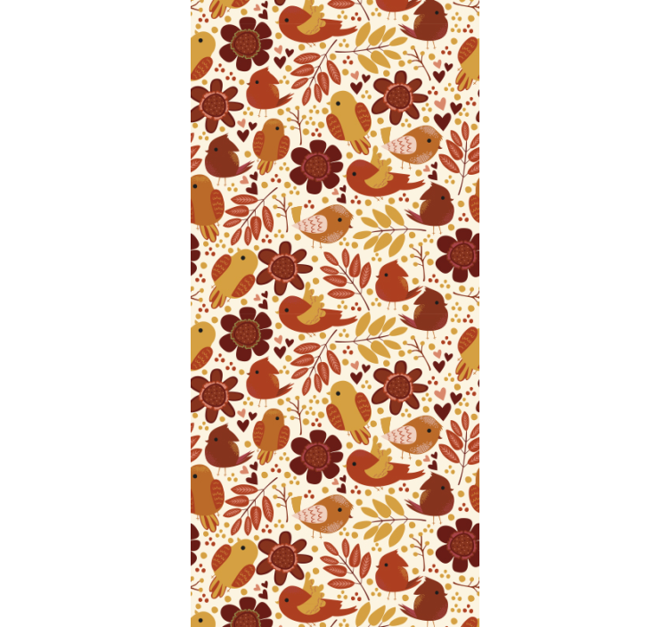 Tapeta liście motywy botaniczne - TenStickers