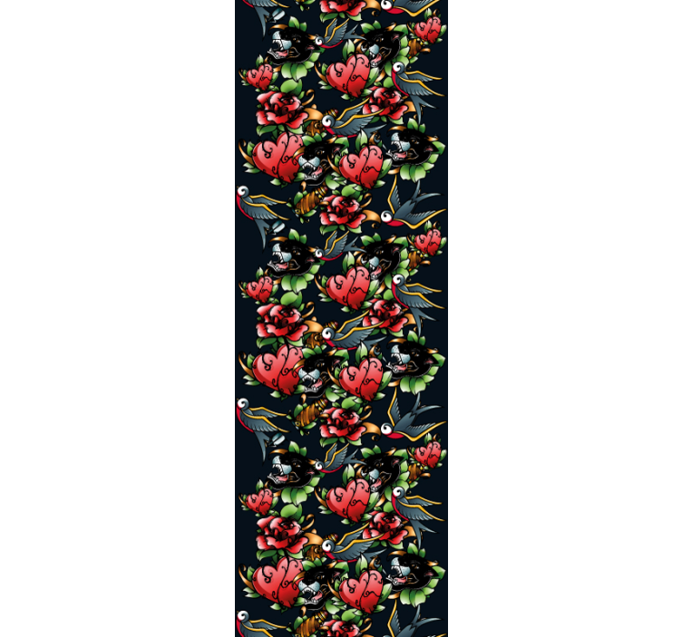 Tapeta sztuka wzór w stylu tatuażu - TenStickers