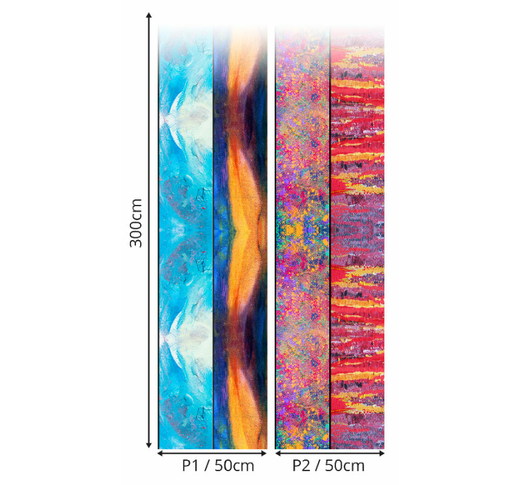 Tapeta abstrakcja kolorowe powitanie - TenStickers