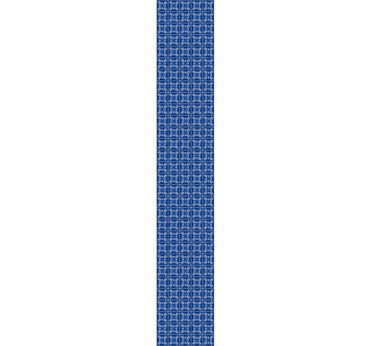 Tapeta kafelki skomplikowane niebieskie wzory - TenStickers