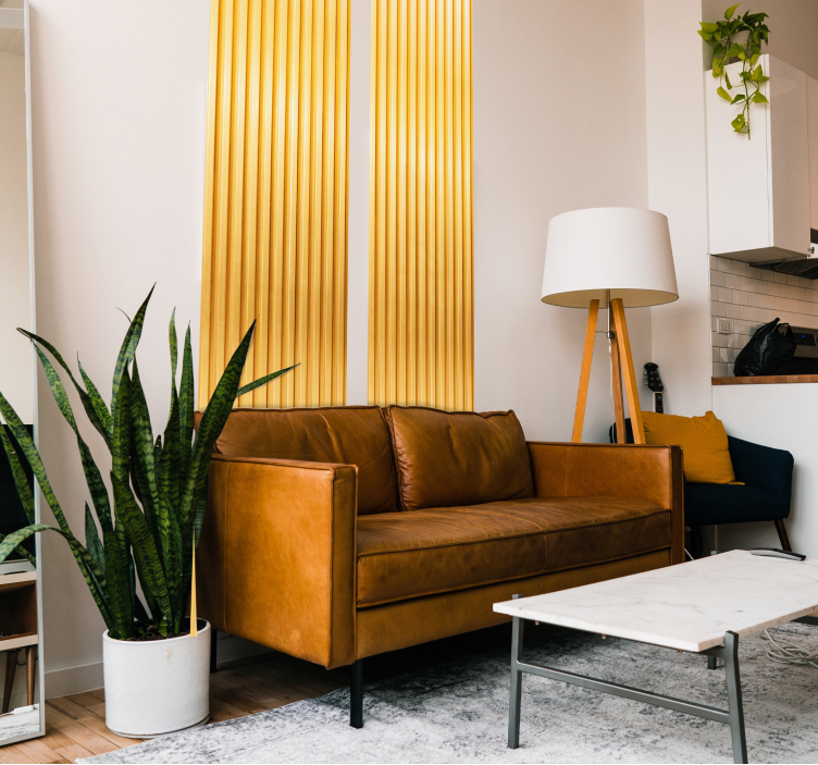 Tapeta złote pasy - TenStickers