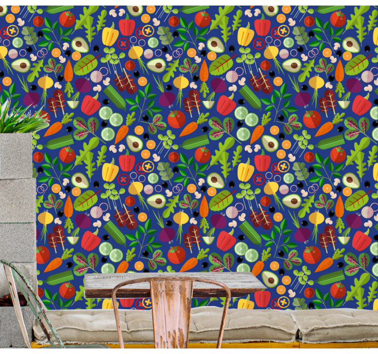 Tapeta natura mieszanka warzywna - TenStickers