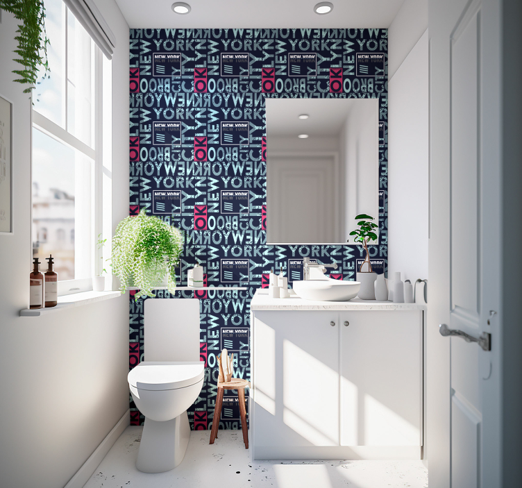 Tapeta Nowy Jork typografia miejska - TenStickers