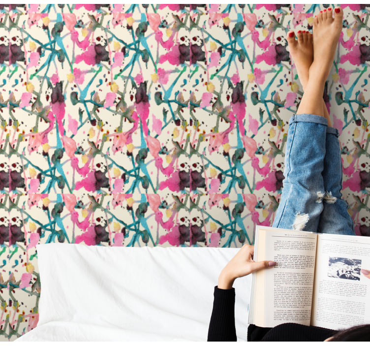 Tapeta abstrakcja Sztuka akwareli - TenStickers