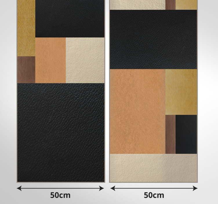 Tapeta skórzana mozaika - TenStickers