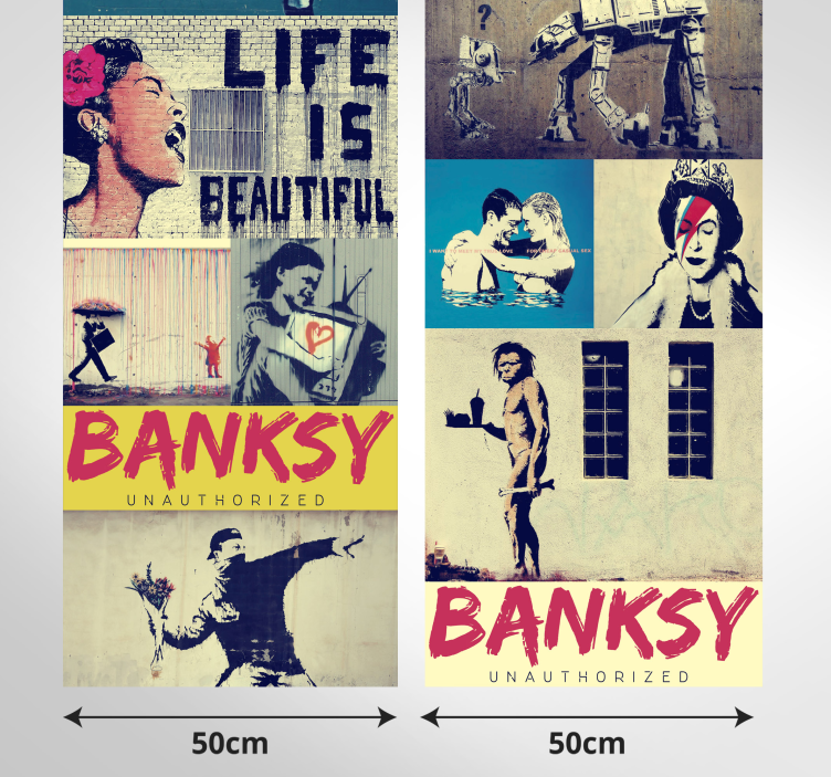 Tapeta kolaż - Bansky art  - TenStickers