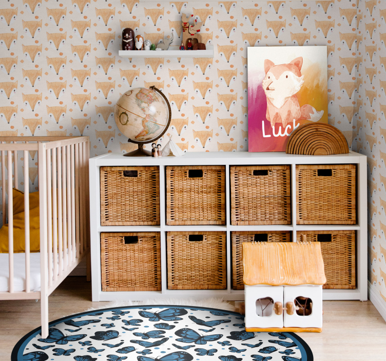 Tapeta dla dzieci ręcznie malowany lis - TenStickers