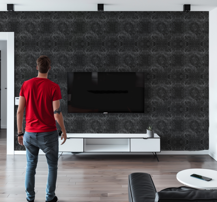 Tapeta czarna efekt węgla - TenStickers