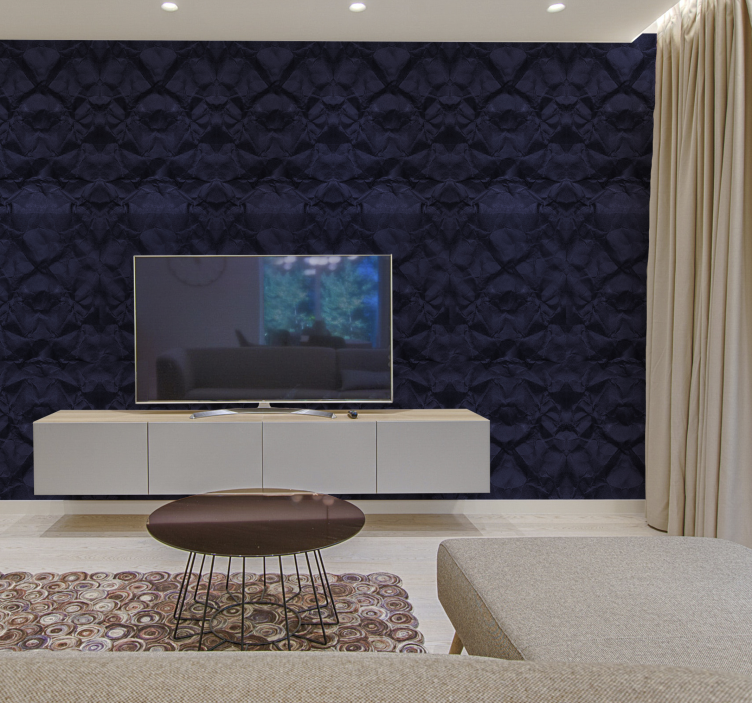 Tapeta o wzorze niebieska krepiny - TenStickers