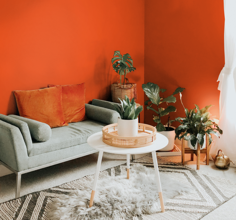 Tapeta pomarańczowa Pomarańczowy - TenStickers