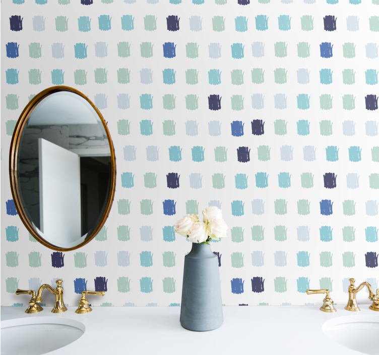 Tapeta niebieskie Pociągnięcia malarskie - TenStickers