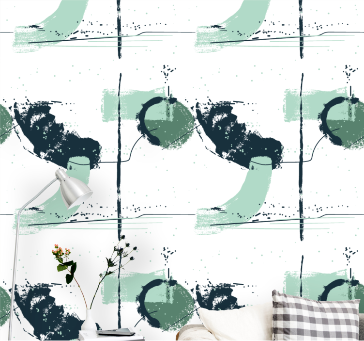 Tapeta abstrakcja abstrakcyjne formacje geometryczne - TenStickers