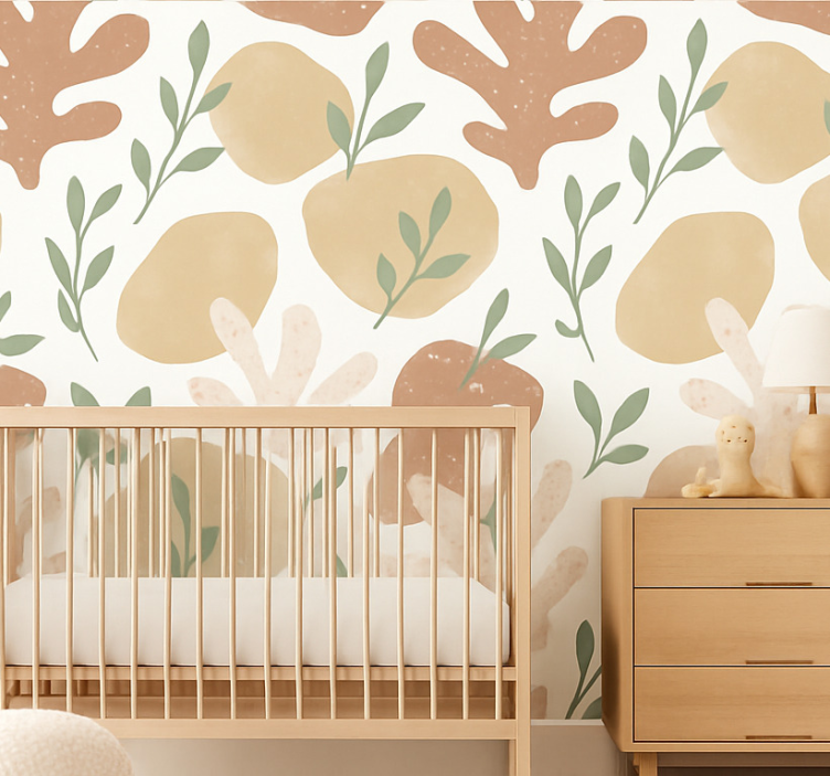 Tapeta abstrakcja kształty ziemi w stylu abstrakcyjnym - TenStickers