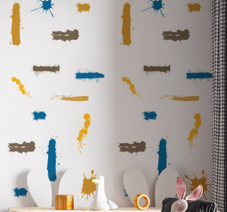 Tapeta abstrakcja abstrakcyjne pociągnięcia pędzlem - TenStickers