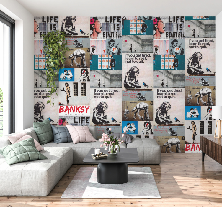 Tapeta artystyczna Banksy  - TenStickers