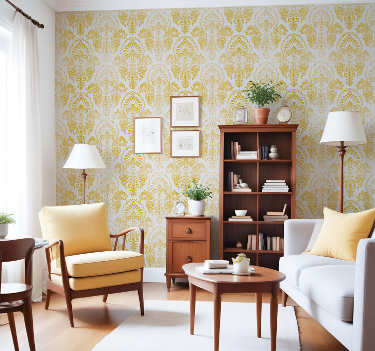 Tapeta barok złoty projekt - TenStickers