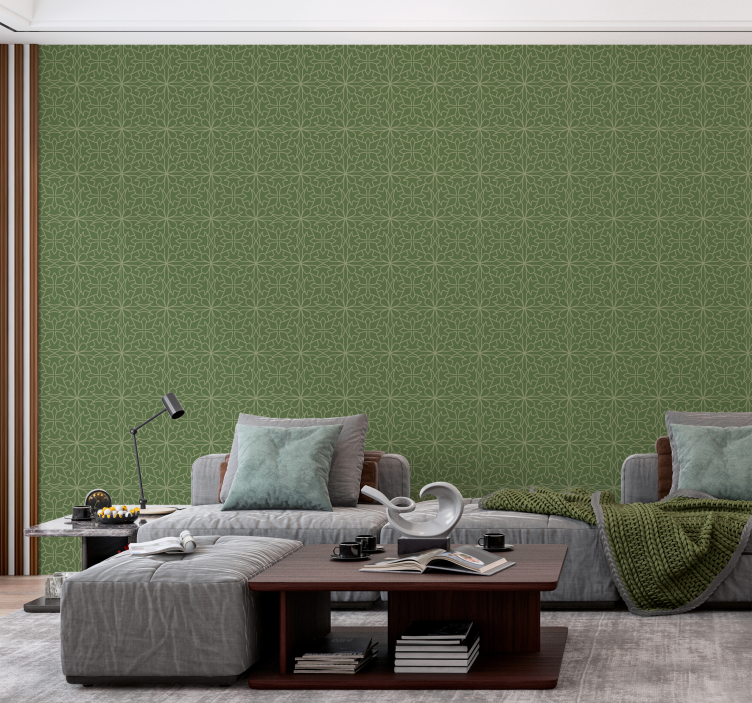 Tapeta barok minimalistyczny wzór adamaszku - TenStickers