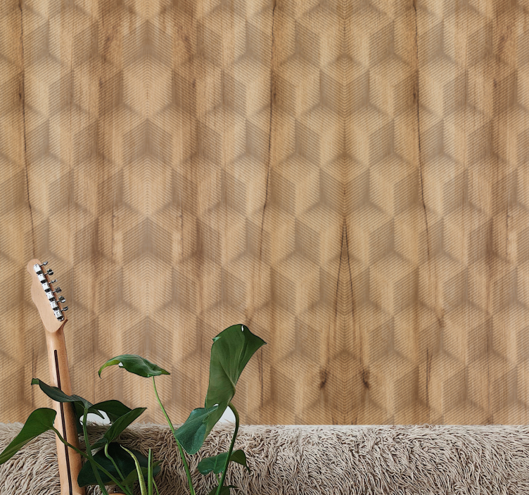 Tapeta tekstura motyw 3d kostki - TenStickers