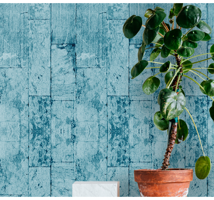 Tapeta beton Niebieski beton - TenStickers