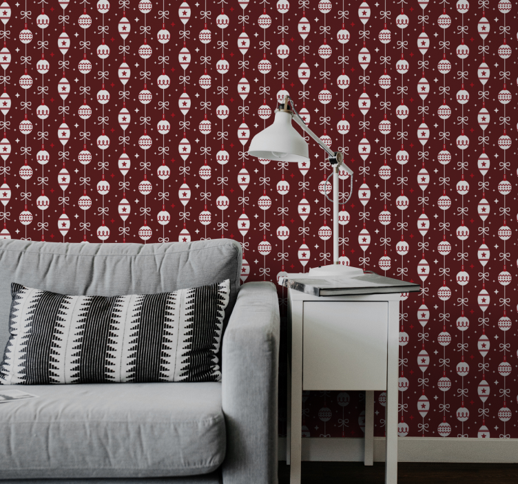 Tapeta Boże Narodzenie świąteczny motyw czaszki - TenStickers