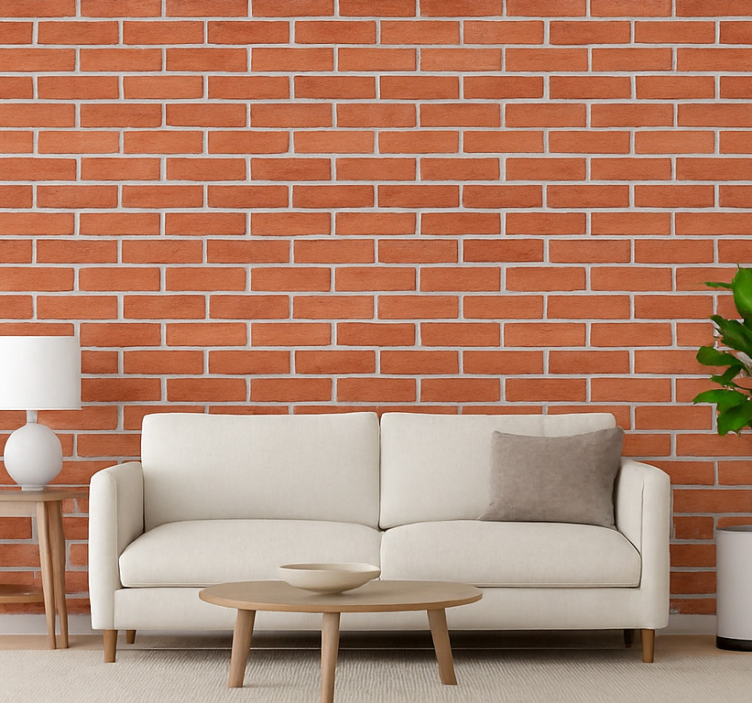 Tapeta cegła czerwona klasyczna ściana ceglana - TenStickers