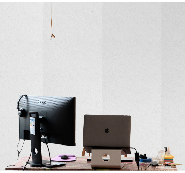 Tapeta cegła minimalistyczna przestrzeń do pracy - TenStickers