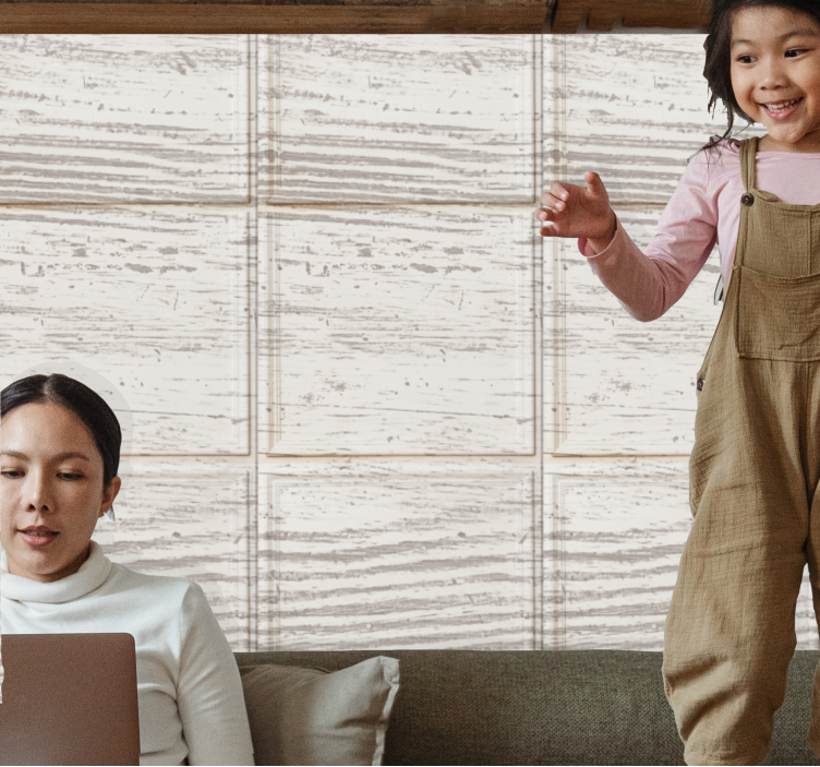 Tapeta kamienie motyw beżowych paneli - TenStickers