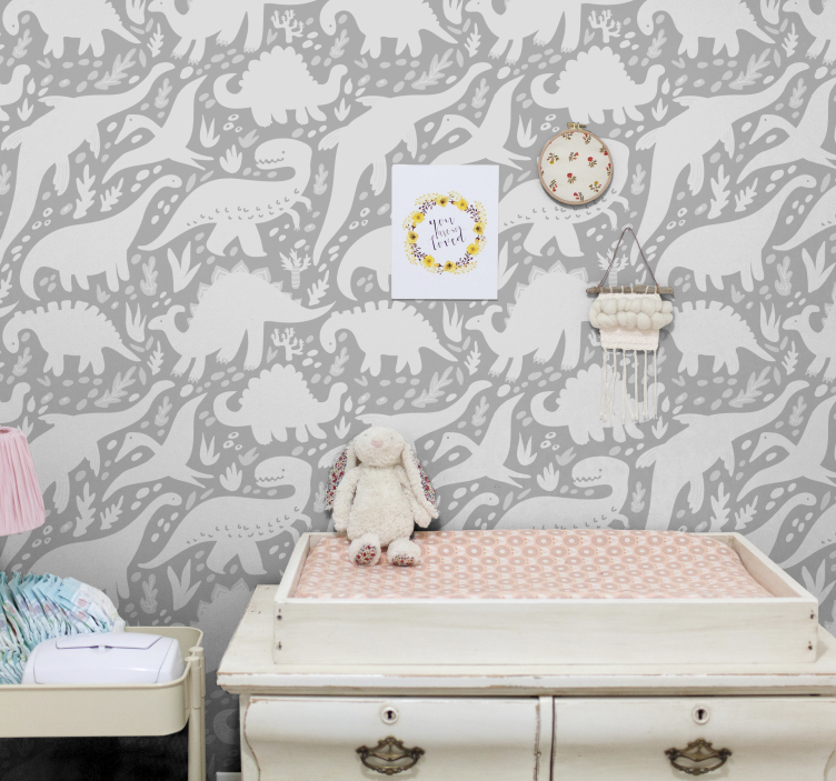 Tapeta dinozaury menażeria dinozaurów - TenStickers