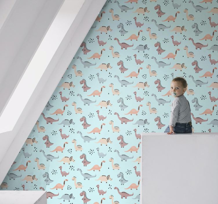 Tapeta dinozaury plac zabaw dla dinozaurów - TenStickers