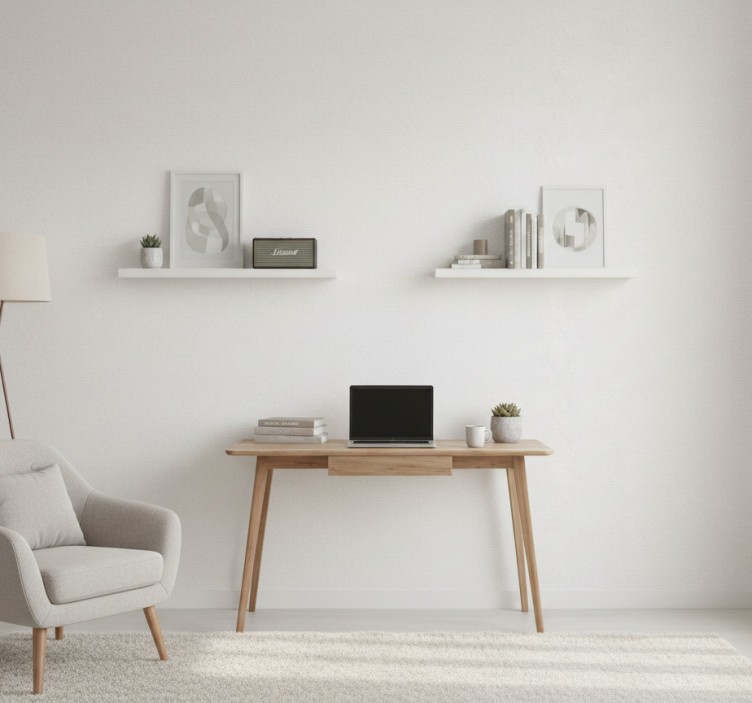 Tapeta do biura biała przezroczysta - TenStickers