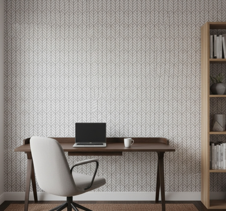 Tapeta do biura eleganckie liście - TenStickers