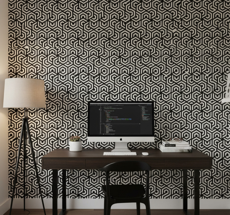 Tapeta do biura w hipnotyzujący wzór - TenStickers