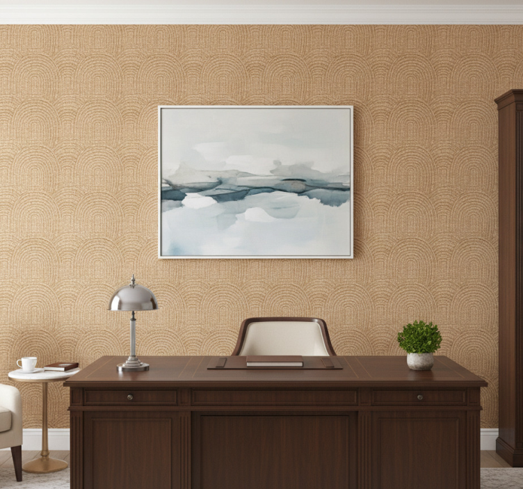 Tapeta do biura z efektem łuków tkaninowych - TenStickers