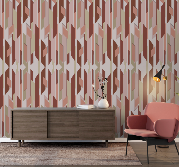 Abstrakcyjne tapety pole truskawek - TenStickers