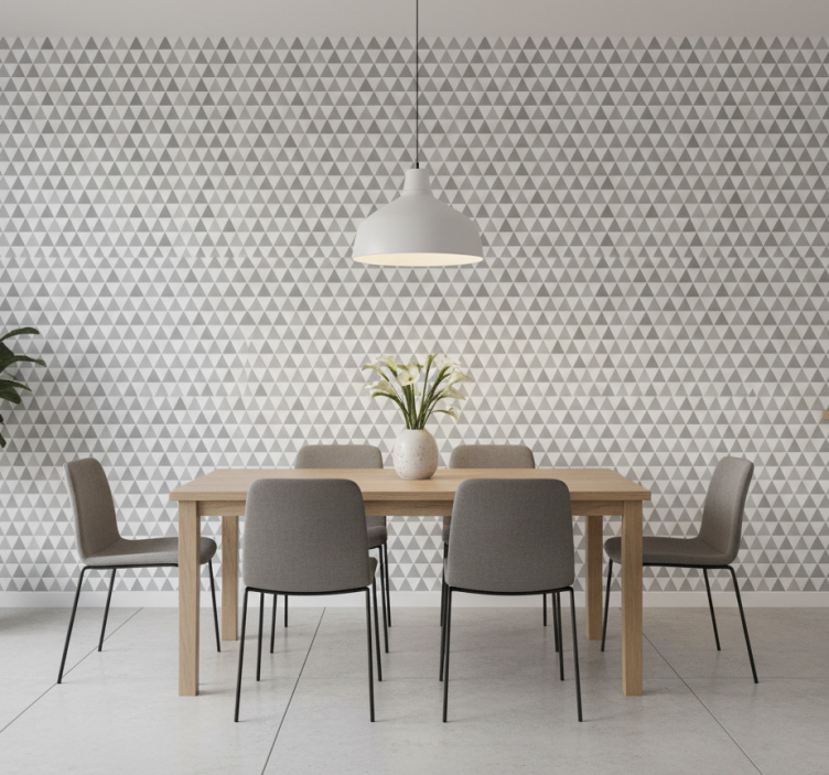 Tapeta do jadalni w minimalistycznych odcieniach szarości - TenStickers