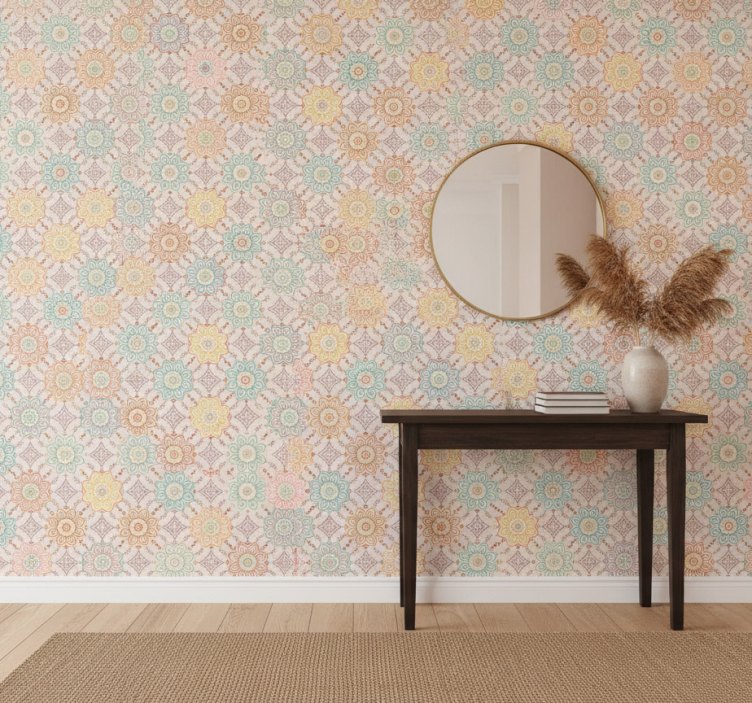 Tapeta do korytarza koncept Żywego kwiatu - TenStickers