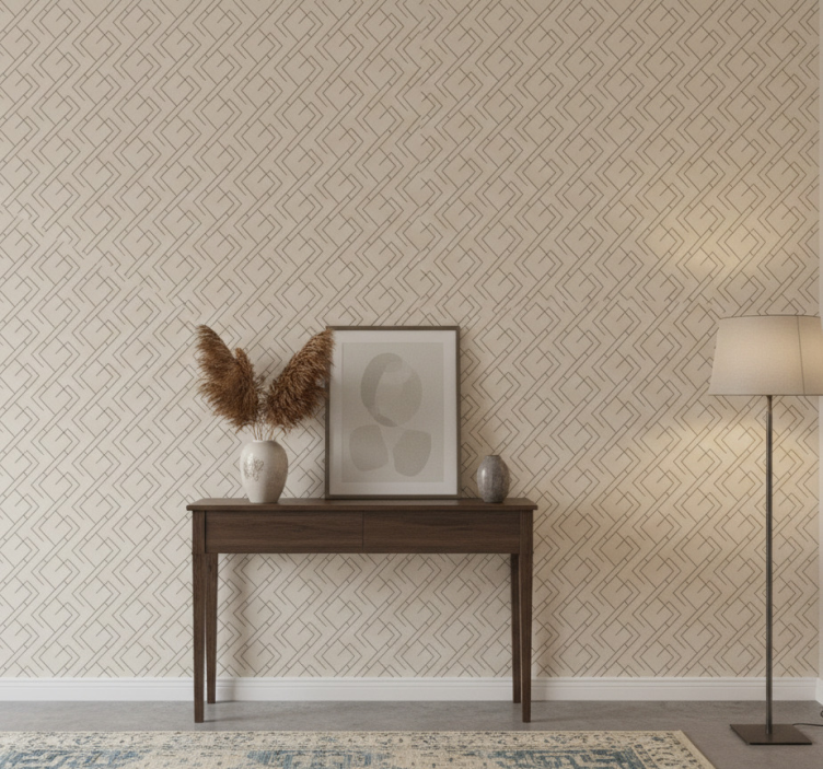 Tapeta do korytarza w geometryczny labirynt - TenStickers