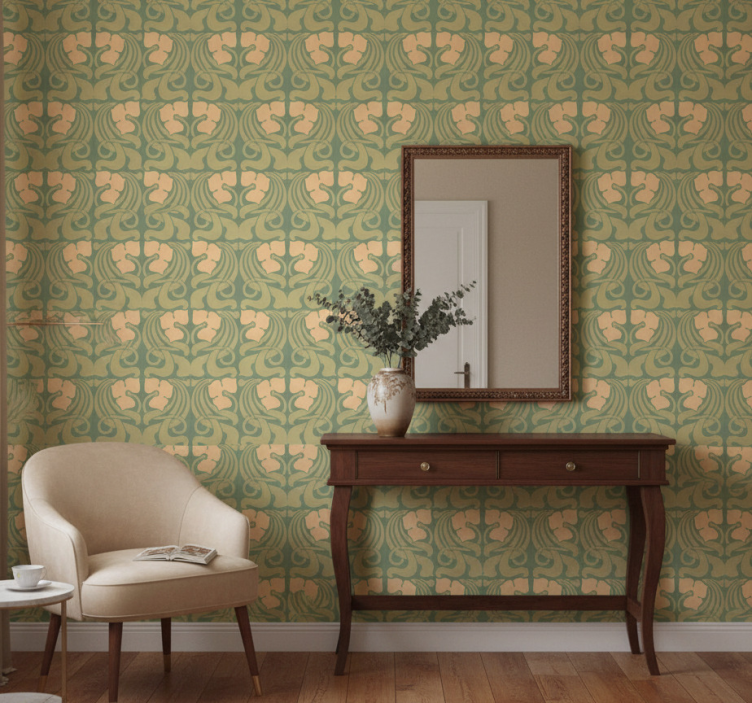 Tapeta do korytarza w stylu secesyjnym - TenStickers