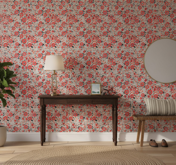 Tapeta do korytarza z urokliwym wzorem szczeniąt - TenStickers