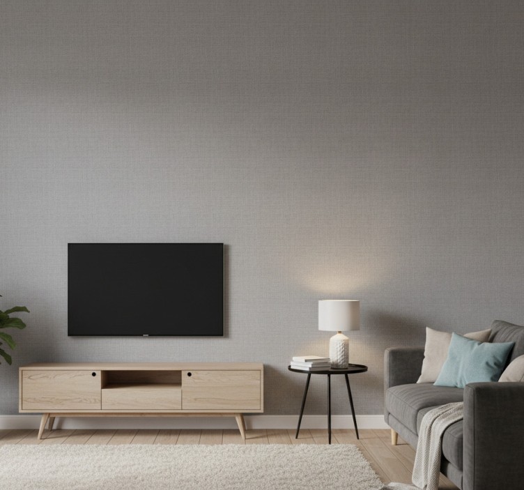 Tapeta do łazienki imitacja szarego lnu - TenStickers