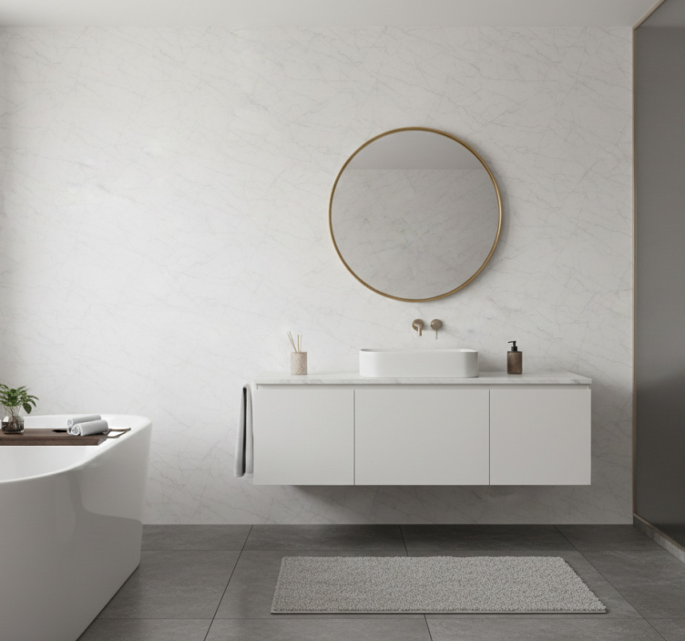 Tapeta do łazienki w stylu marmuru - TenStickers