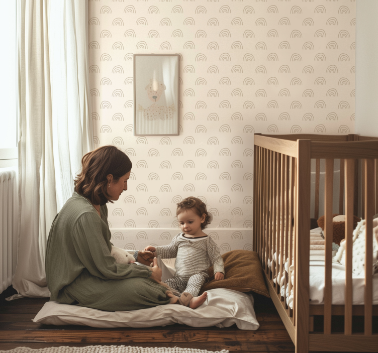 Tapeta dla dzieci minimalistyczna tęcza - TenStickers