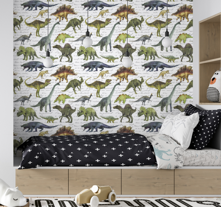 Tapeta dla dzieci Realistyczne dinozaury - TenStickers