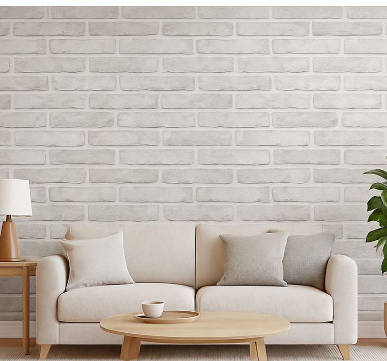 Tapeta do salonu cegła loftowa - TenStickers