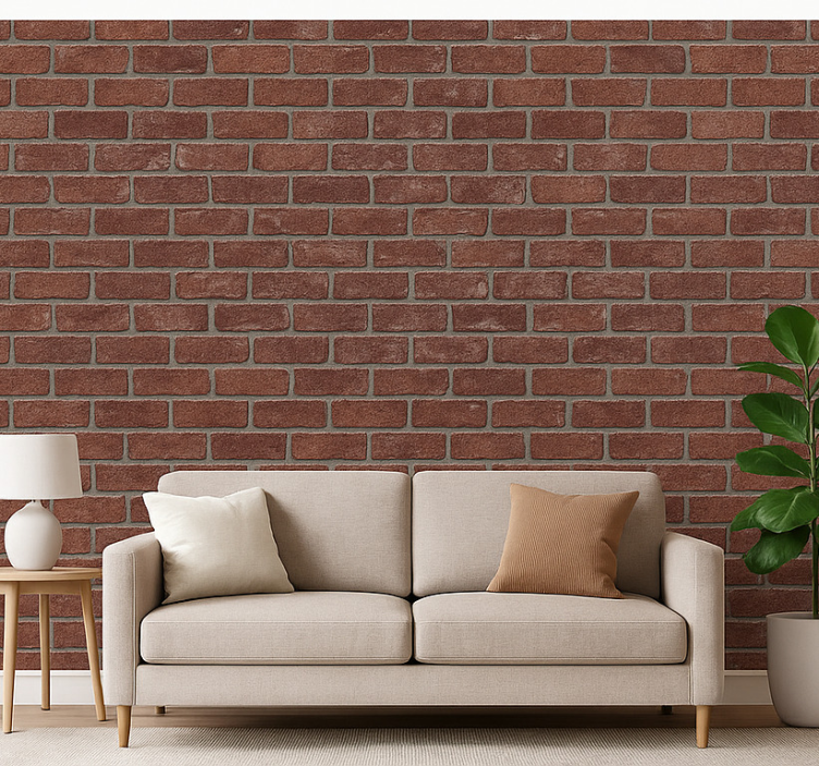 Tapeta do salonu cegła w stylu industrialnym - TenStickers