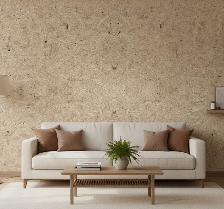 Tapeta do salonu efekt korkowej tablicy - TenStickers